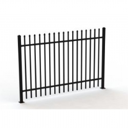 Tubular Crimped Spear Steel Security Fence